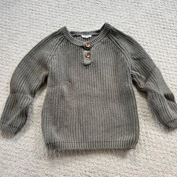 Jamie Kay green chunky knit sweater - Picture 1 of 2
